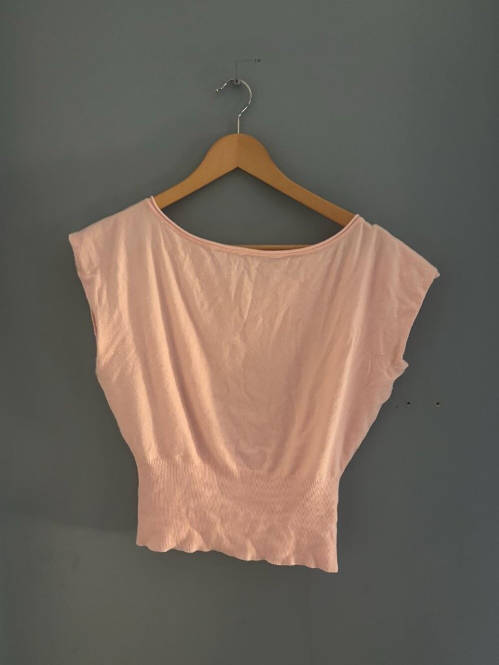 Pacsun off-the-shoulder ciniched waist pink short sleeve